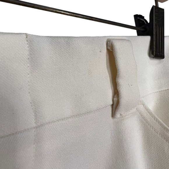 Vintage 70s Levis for Gals Off White Polyester High Rise Wide Leg Pants Size 12 - Picture 5 of 15